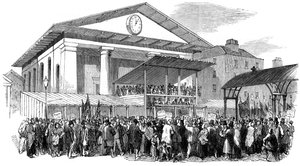 Election hustings in Covent Garden during the Westminster election, London by Unbekannt