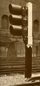 Electric Lamp Signals, with Shades for Day Use, at Baker Street Station, Metropolitan Railway