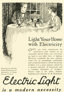 Electric Light is a modern necessity by Unbekannt