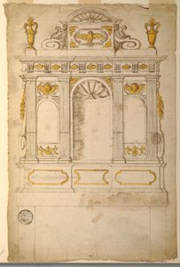 Elevation of an Altar Retable for a Project by Unbekannt