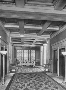 Elevator lobby, first floor, the Fraternity Clubs Building, New York City, 1924 by Unbekannt