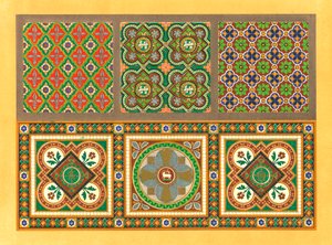 Encaustic Tiles, 19th Century by Unbekannt