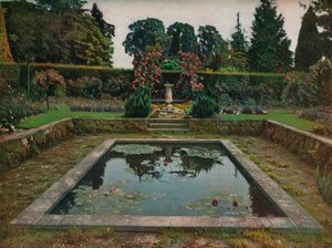Enclosed Garden and Lily Pool at Gatton Park, Surrey by Unbekannt