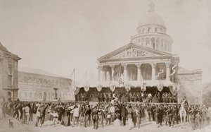 Enlistment of volunteers into the National Guard, Place du Pantheon, Paris by Unbekannt