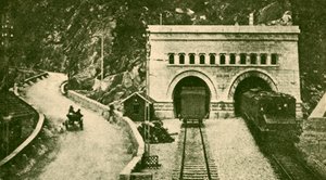 Entrance of the Simplon Tunnel 12 12 Miles Long Connecting Switzerland and Italy by Unbekannt