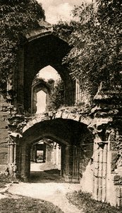 Entrance to the Banqueting Hall, Kenilworth Castle, Warwickshire, early 20th century by Unbekannt