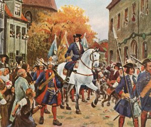 Entry of Prince Leopold I into Dessau after the War of the Spanish Succession, 1712 by Unbekannt