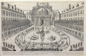 Equestrian Ballet in the Courtyard of the Vienna Hofburg by Unbekannt