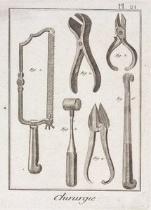 Equipment, Early-Modern Surgical saw and other instruments