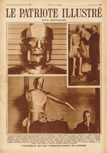 Eric, the first British robot at the Exhibition of the Society of Model Engineers in London, 1928