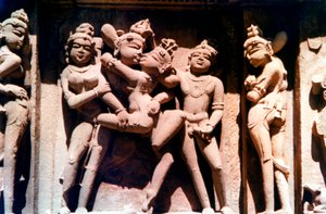 Erotic Sculpture, Hindu Temple, Khajuraho, India, 950 - 1050