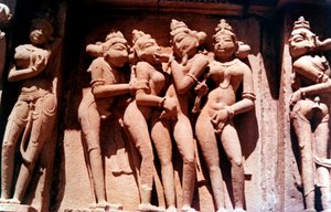 Erotic Sculpture, Hindu Temple, Khajuraho, India