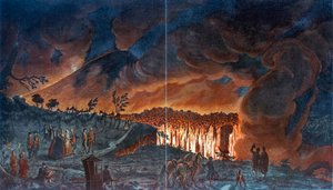 Eruption of Vesuvius, 1776 by Unbekannt