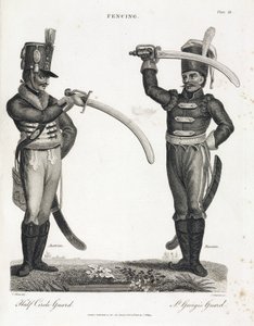 Fencing: Half Circular Guard and Guard of Saint George by Unbekannt