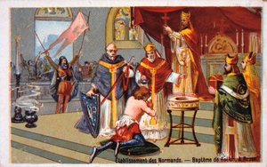 Establishment of the Normans: Baptism of Rollo at Rouen by Unbekannt