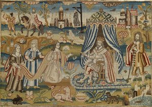 Esther and Ahasuerus by Unbekannt