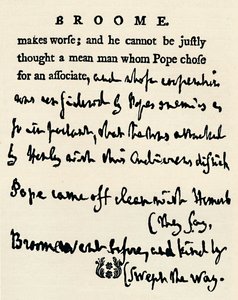 Facsimile of a corrected proof by Johnson of his Lives of the Poets