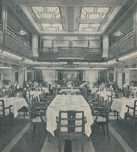 First-Class Dining Saloon in the Queen of Bermuda, 1937
