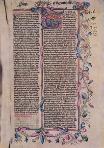 First Page of St Matthew