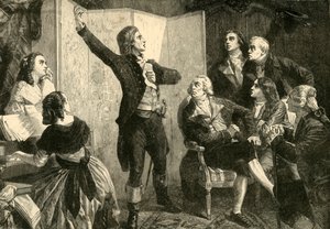 First Singing of the Marseillaise by Rouget De Lisle, 1792 by Unbekannt