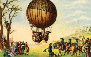 First Manned Ascent of a Hydrogen Balloon, Paris, France, 1 December 1783 by Unbekannt