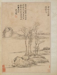 Five Trees on a Rocky Promontory by Unbekannt