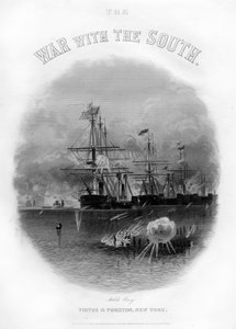 Fleet Passing the Fort and Obstructions, Battle of Mobile Bay, August 5, 1864