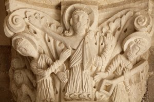 Fleury Abbey Basilica Porch Capital, Saint Benoit sur Loire, France by Unbekannt