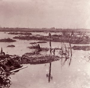 Flooding, Flanders, Belgium, c1914-c1918
