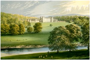 Floors Castle, Roxburghshire, Scotland, Duke of Roxburghe, c1880 by Unbekannt