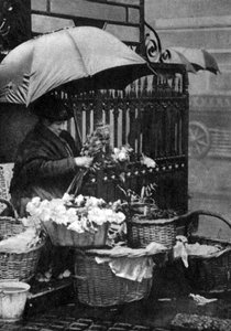 Flower Seller, Piccadilly Circus, London by Unbekannt