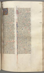 Psalm 109, historiated initial D, God the Father and Son (detail)