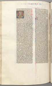 Fol. 368v, Malachi, Historiated Initial O, Malachi Seated with a Scroll by Unbekannt