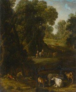 Forest Interior with Travellers and Cattle Herdsmen