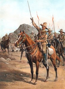 Form Up, No 2! Form Up!, British Lancers at the Battle of Omdurman, Sudan by Unbekannt