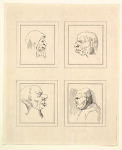 Four Heads from Characaturas by Leonardo da Vinci