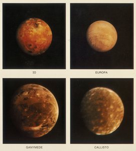 Four Moons of Jupiter: Io, Europa, Ganymede, and Callisto