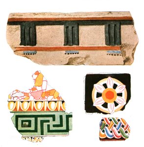 Fragments of Decoration from Delos, Greece, 1928