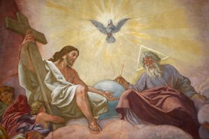 Franciscan Church of Vienna. Jesus, God, and the Holy Spirit, Vienna, Austria