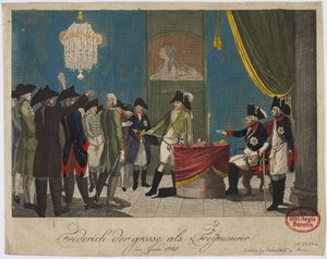 Frederick the Great as Freemason in 1740