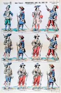 French Army, musketeers of Louis XIII and Louis XIV by Unbekannt