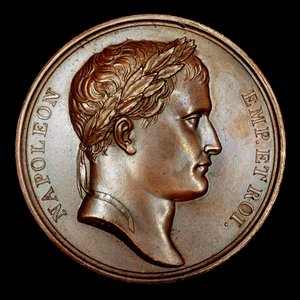 French Bronze Medallion with Bust of Napoleon