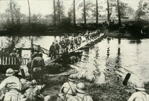 French Troops Crossing a River