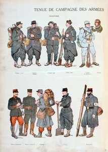 French Army Uniforms, World War One by Unbekannt