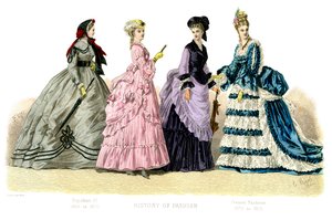 French Costume: Napoleon III, Present Fashions, 1882 by Unbekannt