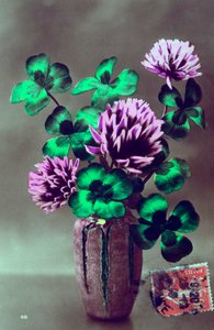French flower postcard