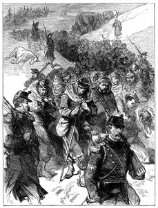French Retreat to Switzerland, 30 January-1 February 1871 c1880 by Unbekannt
