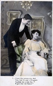French Romantic Postcard, c1900 by Unbekannt