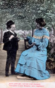French romantic postcard by Unbekannt