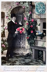 French Romantic Postcard by Unbekannt